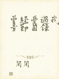 曾经爱过我刘念章节目录