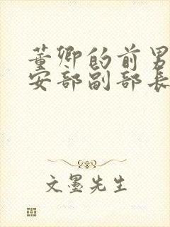 董卿的前男友公安部副部长