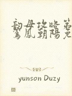 韵母攻略第二部鸾凤朝阳免费阅读