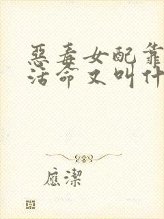 恶毒女配靠JY活命又叫什么
