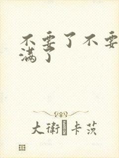 不要了不要了太满了