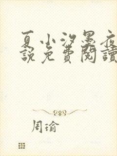 夏小汐墨夜霆小说免费阅读