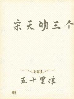 宋天明三个婆娘