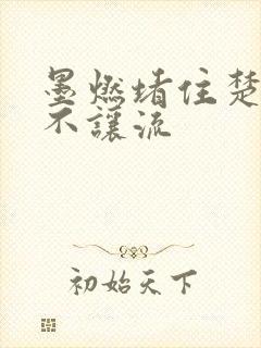 墨燃堵住楚晚宁不让流