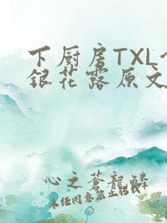 下厨房TXL金银花露原文