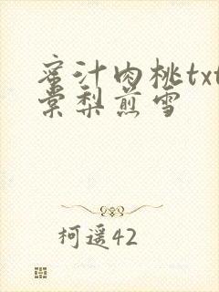 蜜汁肉桃txt棠梨煎雪