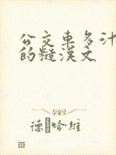 公交车多汁多肉的糙汉文