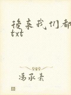 后来我们都哭了txt