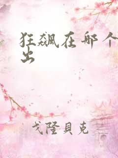 狂飙在哪个台播出