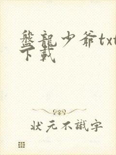 盘龙少爷txt下载
