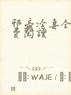 邪帝冷妻全文免费阅读