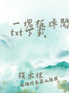 一块板砖闯仙界txt下载