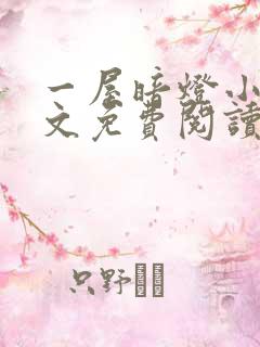 一屋暗灯小说全文免费阅读