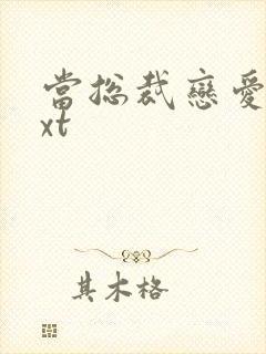 当总裁恋爱时txt