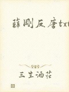 薛刚反唐txt