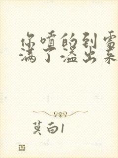 你喷的到处都是满了溢出来了