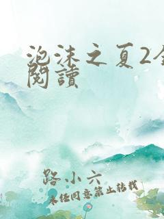 泡沫之夏2全文阅读
