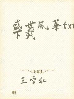 盛世风华txt下载