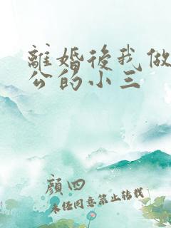 离婚后我做了老公的小三