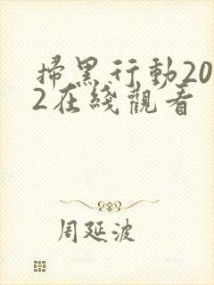 扫黑行动2022在线观看