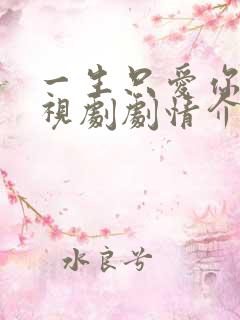 一生只爱你 电视剧剧情介绍