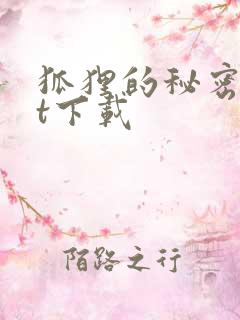 狐狸的秘密txt下载