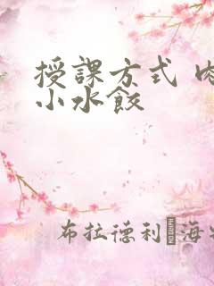 授课方式 肉馅小水饺