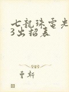 七龙珠电光火石3出招表