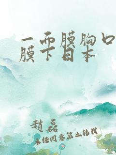 一面膜胸口一面膜下日本