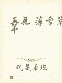 再见 薄雪草少年