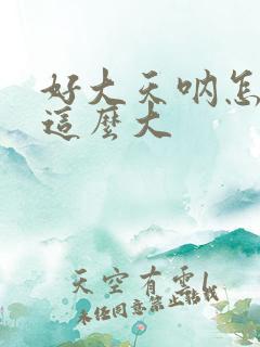 好大天呐怎么会这么大