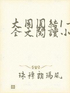 大团圆结1一6全文阅读小说