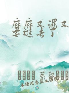 麻麻又湿又紧我要进去了