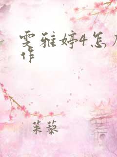 雯雅婷4怎么操作