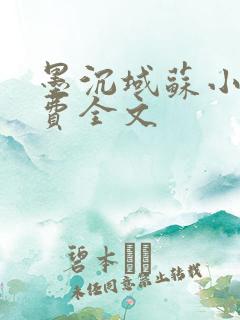 墨沉域苏小柠免费全文