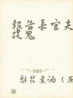 报告长官夫人在捉鬼