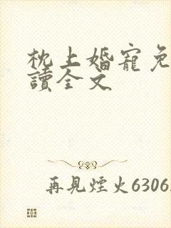 枕上婚宠免费阅读全文