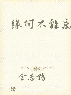 缘何不能忘记你