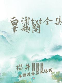 白洁txt全集笔趣阁