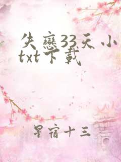 失恋33天小说txt下载