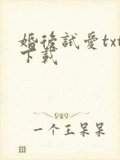 婚后试爱txt下载