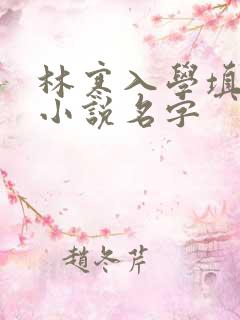 林寒入学填未婚小说名字