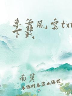 梦舞风云txt下载