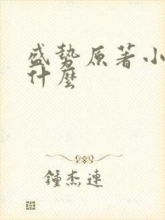 盛势原著小说叫什么