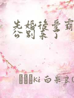 先婚后爱霸道老公别来了