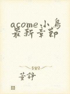 acome小鸟最新章节