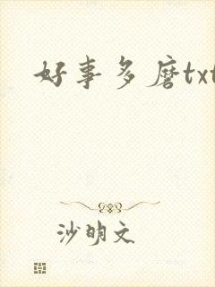好事多磨txt