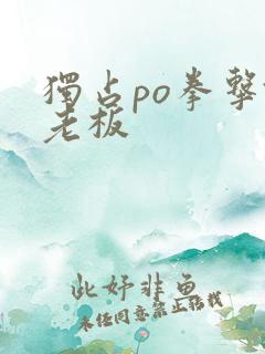 独占po拳击馆老板