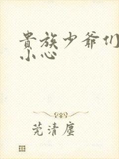 贵族少爷们 请小心