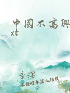 中国不高兴 txt